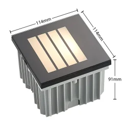 Arcchio LED-vægindbygningslampe Zamo, lamel, sort, IP65