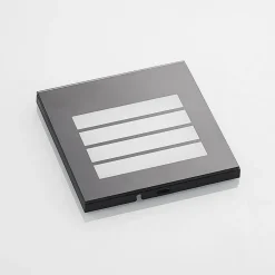 Arcchio LED-vægindbygningslampe Zamo, lamel, sort, IP65