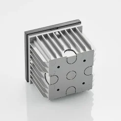 Arcchio LED-vægindbygningslampe Zamo, lamel, sort, IP65