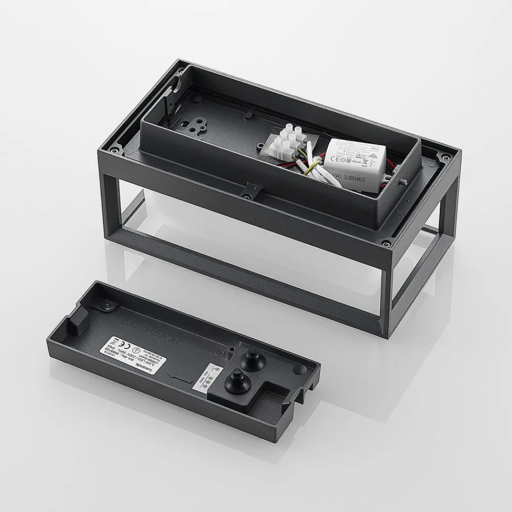 LED-væglampe Ismera, antracit/opal, IP65, glas^Arcchio Best