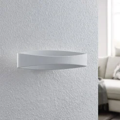 Arcchio LED-væglampe Jelle, 44 cm, hvid, metal, op/ned