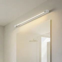 Arcchio LED-væglampe Jora, 90 cm, hvid, drejelig, IP44