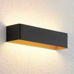 Arcchio Gang|Væglamper>LED-væglampe Karam, 37 cm, sort, metal, op/ned