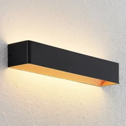 Arcchio Gang|Pendellamper>LED-væglampe Karam, 53 cm, sort, metal, op/ned