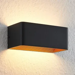 LED-væglampe Karam, 20 cm, sort, metal, op/ned^Arcchio