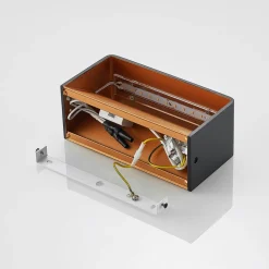 LED-væglampe Karam, 20 cm, sort, metal, op/ned^Arcchio