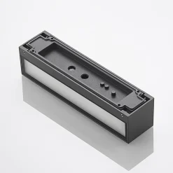 Arcchio LED-væglampe Lengo, 25 cm, 2 lyskilder, antracit, CCT