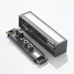 Arcchio LED-væglampe Lengo, 25 cm, 2 lyskilder, antracit, CCT