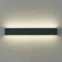 Arcchio LED-væglampe Lengo, 50 cm, 2 lyskilder, antracit, CCT