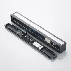 Arcchio LED-væglampe Lengo, 50 cm, 2 lyskilder, antracit, CCT