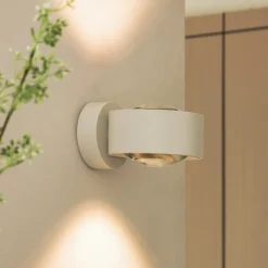 LED-væglampe Rotari, linse, op/ned, hvid, metal^Arcchio Sale