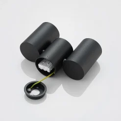 Arcchio loftlampe Gesina, 2-lys, sort, aluminium, 17,5 cm