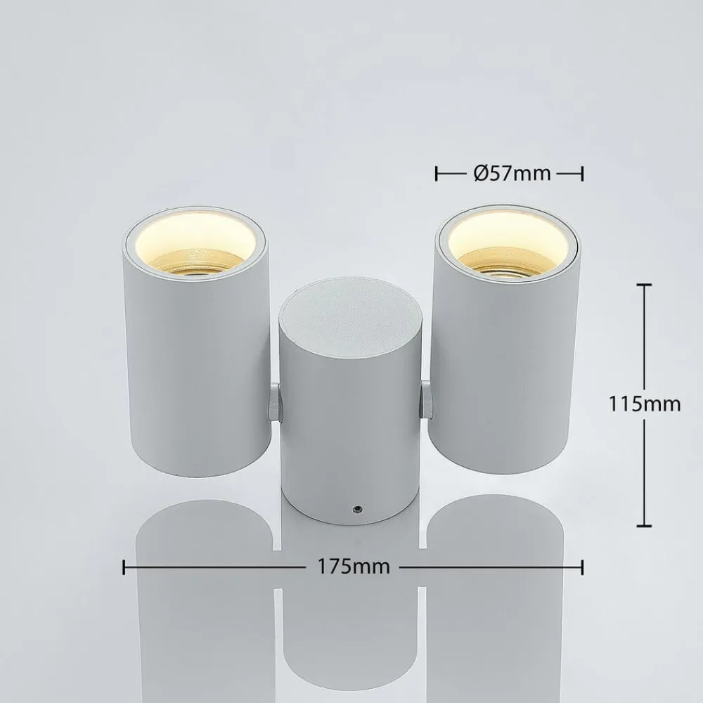 loftlampe Gesina, 2-lys, hvid, aluminium, 17,5 cm^Arcchio Outlet