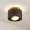Arcchio loftlampe Walisa, Ø 15 cm, sort, metal, GU10