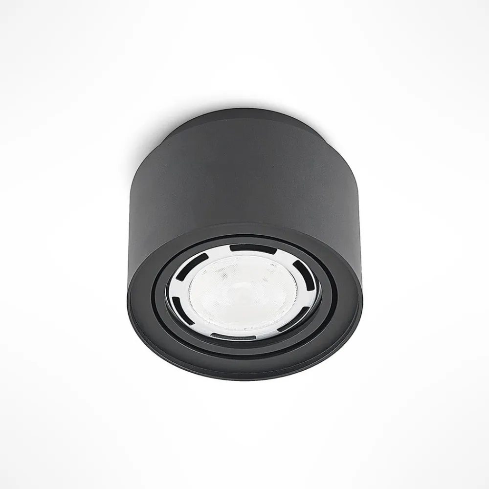 Arcchio loftlampe Walisa, Ø 15 cm, sort, metal, GU10