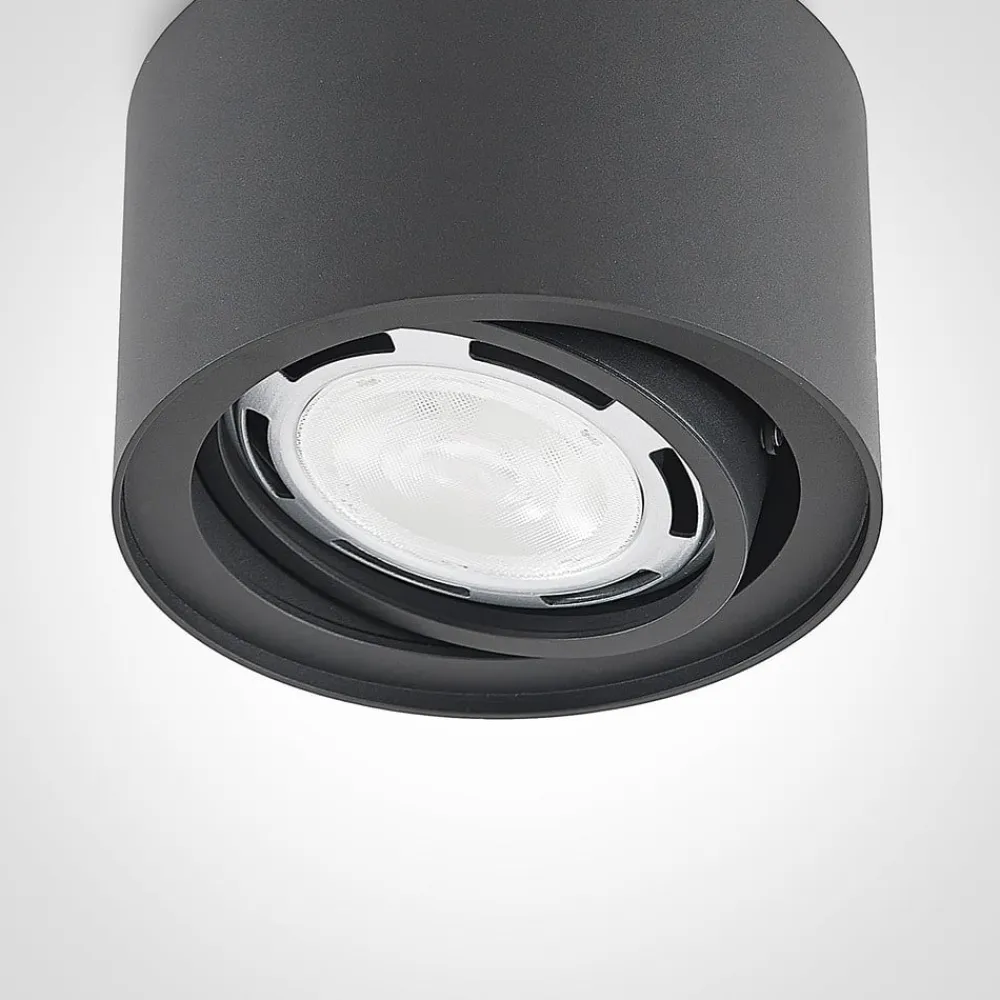 Arcchio loftlampe Walisa, Ø 15 cm, sort, metal, GU10