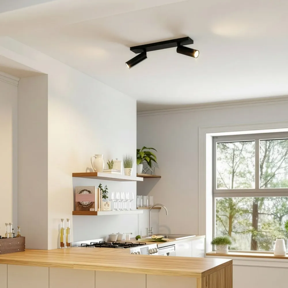 Arcchio loftspot Brinja Slim, sort, 2 lyskilder GU10 MR11