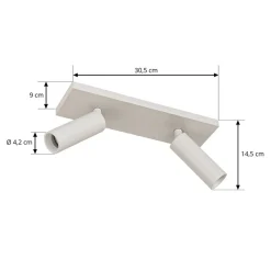 loftspot Brinja Slim, hvid, 2 lyskilder, GU10 MR11^Arcchio Sale