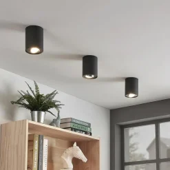 Arcchio Loftlamper|Loftlamper>loftspot Jolina, rund, antracit, sæt med 2, aluminium