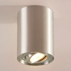 Arcchio loftspot Jolina, rund, grå, 13 cm, metal