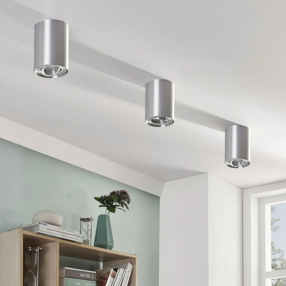 Arcchio loftspot Jolina, rund, grå, 13 cm, metal