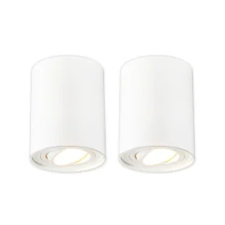 Arcchio loftspot Jolina, rund, hvid, sæt med 2, aluminium