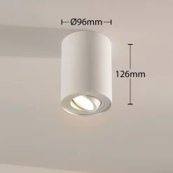 Arcchio loftspot Jolina, rund, hvid, 13 cm, metal