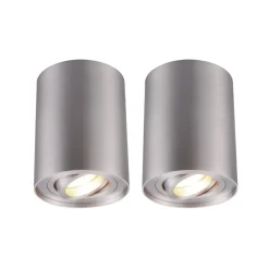 Arcchio Arbejdsrum/Kontor|Gang>loftspot Jolina, rund, sæt med 2, aluminium