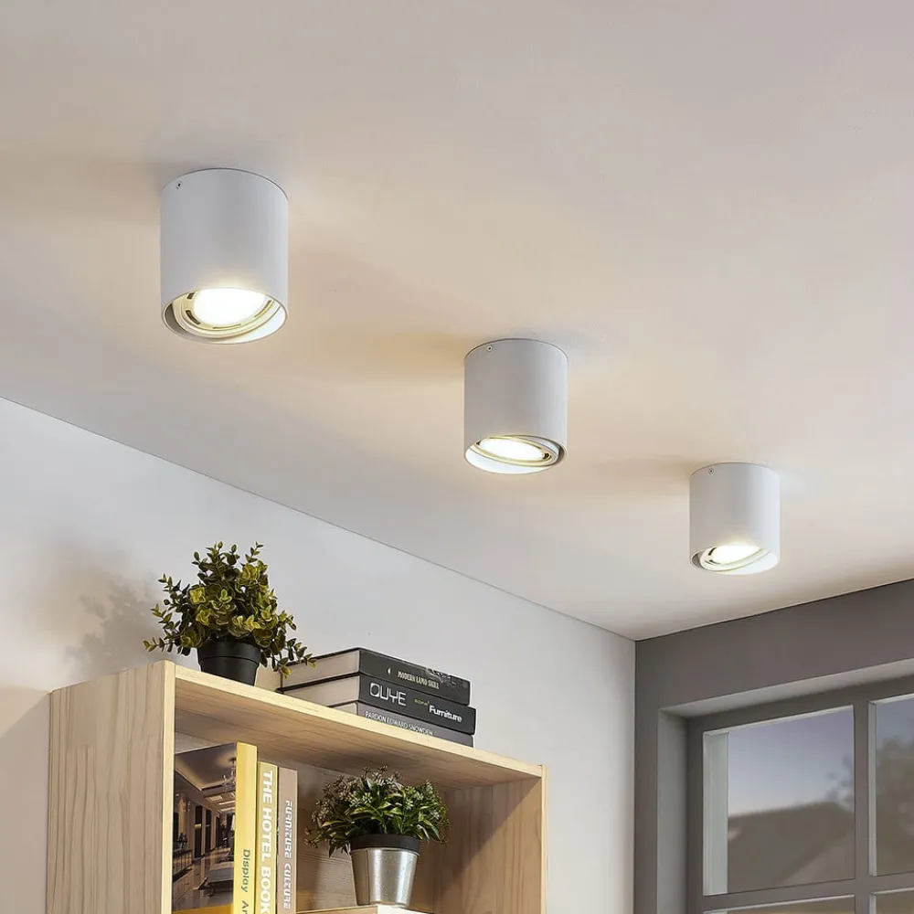 loftspot Mabel, Ø 13 cm, hvid, metal, GU10^Arcchio New