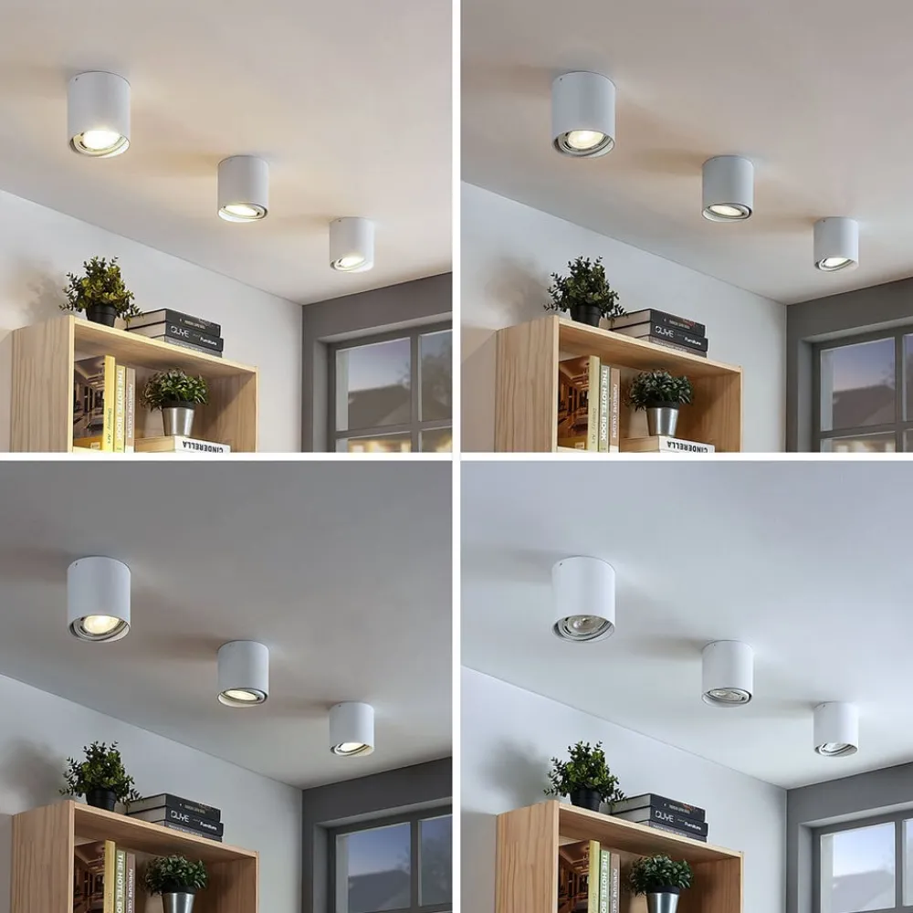 loftspot Mabel, Ø 13 cm, hvid, metal, GU10^Arcchio New