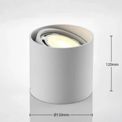 loftspot Mabel, Ø 13 cm, hvid, metal, GU10^Arcchio New