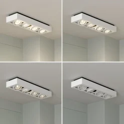 loftspot Ronka, 65 cm, 4 lyskilder, hvid, GU10^Arcchio Hot