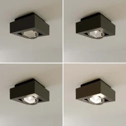 Arcchio loftspot Ronka, grå, 19 cm x 19 cm, GU10