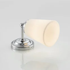 Mahdi væglampe til badeværelset, krom, glas, 11 cm, IP44^Arcchio Discount