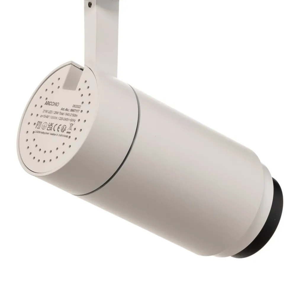 Arcchio Arbejdsrum/Kontor|Skinnesystem>Nanna LED-skinnespot, hvid, 3000K, 21W