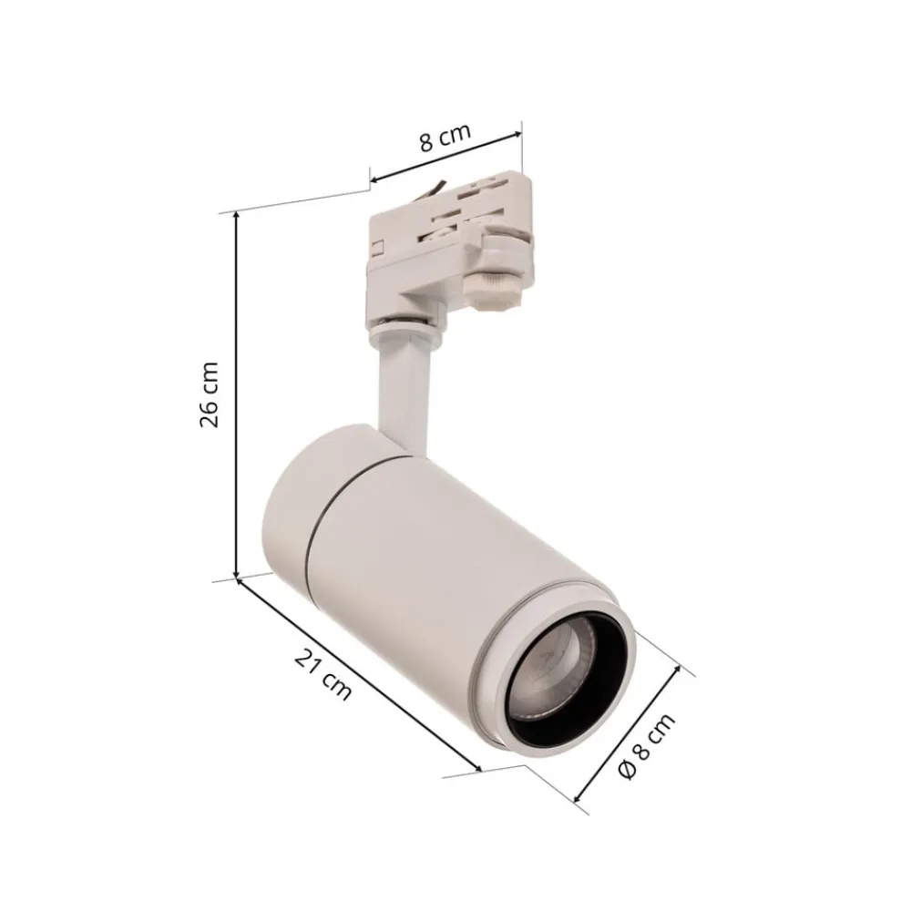Arcchio Arbejdsrum/Kontor|Skinnesystem>Nanna LED-skinnespot, hvid, 3000K, 21W