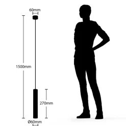 pendellampe Ejona, højde 27 cm, hvid, aluminium^Arcchio Hot