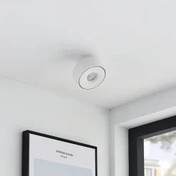 Rotari LED-loftlampe, hvid, drejelig, metal^Arcchio Discount