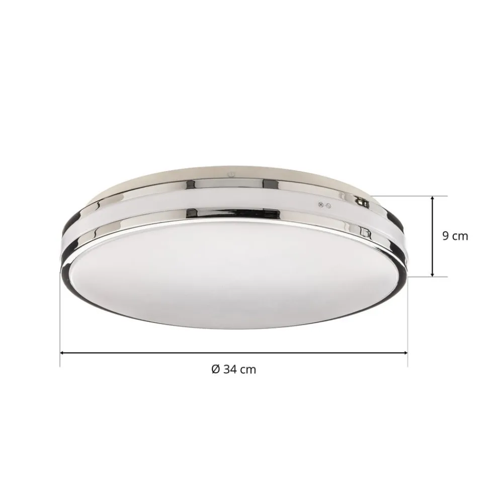 Sinovu LED-loftlampe til badeværelset, krom, 34 cm^Arcchio Discount