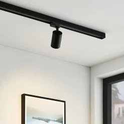 skinnespot Brinja, sort, Ø 6 cm, 3-faset^Arcchio Hot