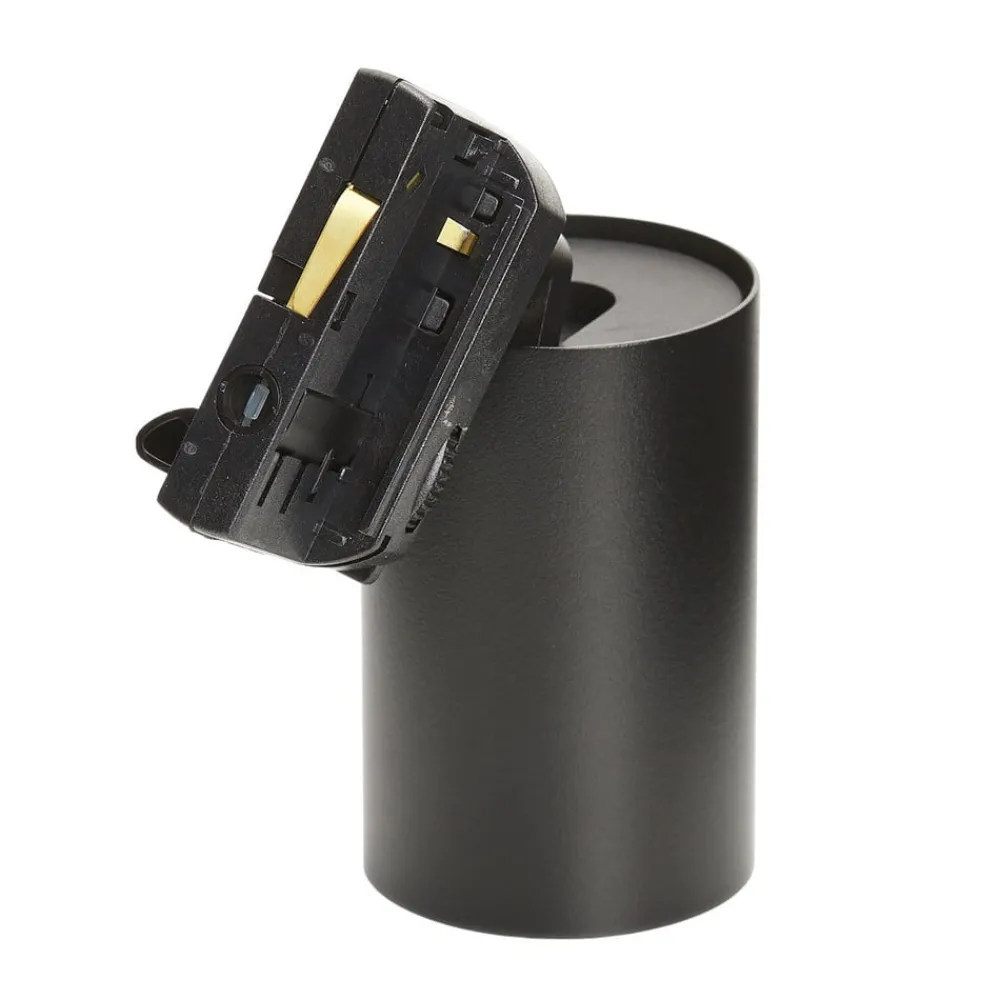 skinnespot Brinja, sort, Ø 6 cm, 3-faset^Arcchio Hot