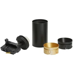 skinnespot Brinja, sort, Ø 6 cm, 3-faset^Arcchio Hot