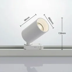 skinnespot Brinja, hvid, Ø 6 cm, 3-faset, GU10^Arcchio