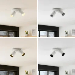 Arcchio spotlight Brinja, hvid, rund, Ø 6 cm, 2 lyskilder, GU10