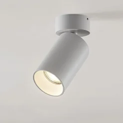 Arcchio spotlight Brinja, hvid, rund, 13 cm høj, Ø 6 cm