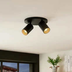 Arcchio Loftlamper|Loftlamper>spotlight Brinja, sort, rund, Ø 6 cm, 2 lyskilder, GU10