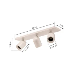 spotlight Brinja, hvid, kantet, Ø 7 cm, 3 lyskilder, GU10^Arcchio Online