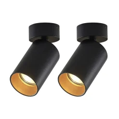 spotlight Brinja, sæt med 2, sort, rund, Ø 6cm, GU10^Arcchio Sale