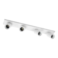 Arcchio spotlight Brinja, hvid, kantet, Ø 7 cm, 4 lyskilder, GU10