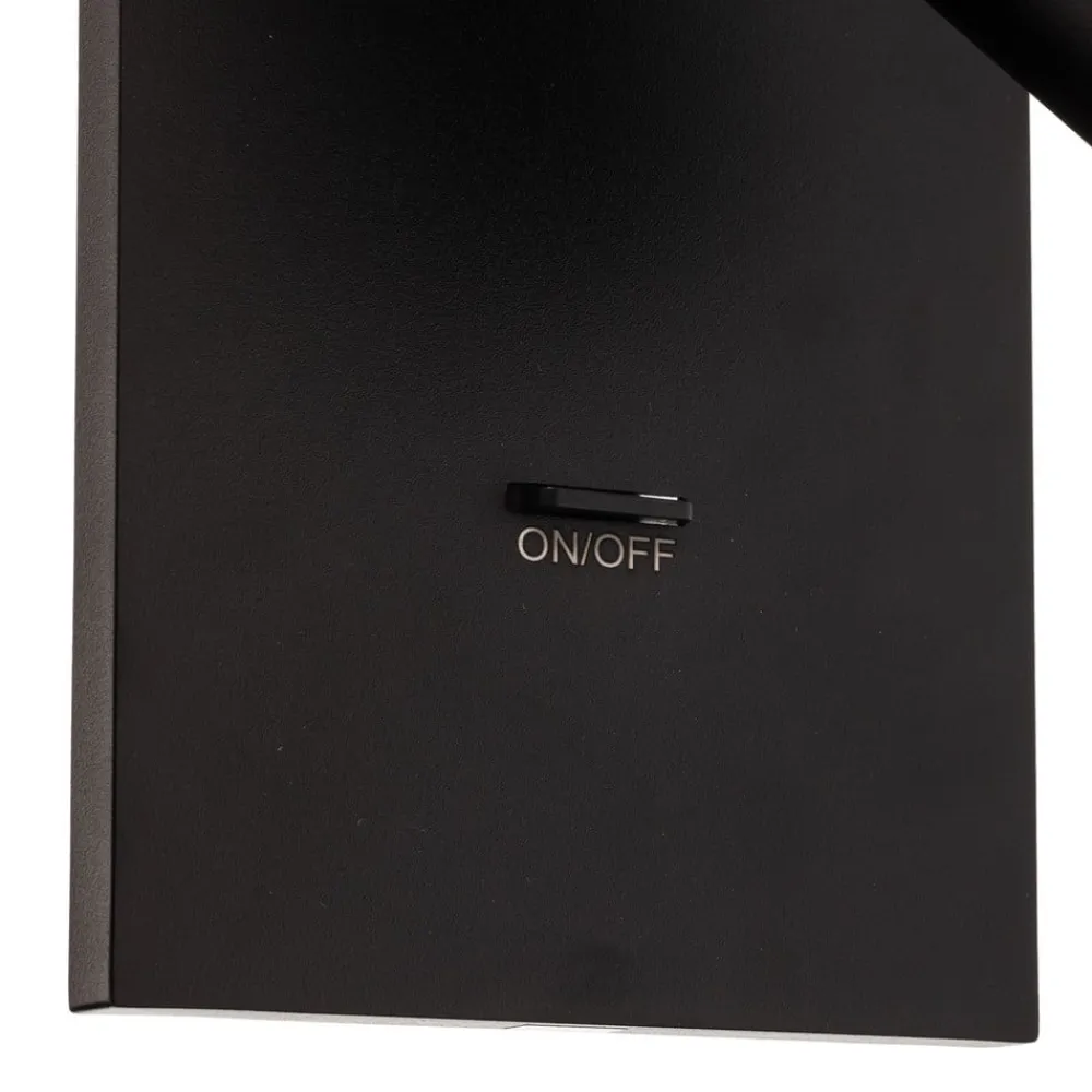 spotlight Brinja, sort, metal, USB-C, afbryder^Arcchio